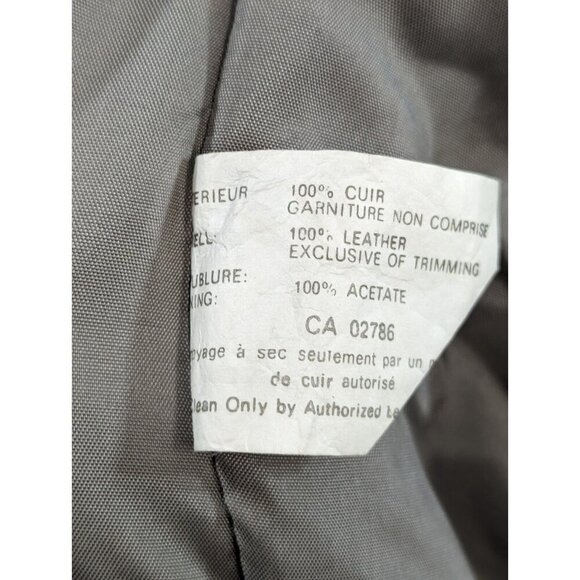 Cordovan Montreal Leather Jacket Grey w/ Red Accent Size 40 Mens Bomber Vtg - Picture 10 of 10